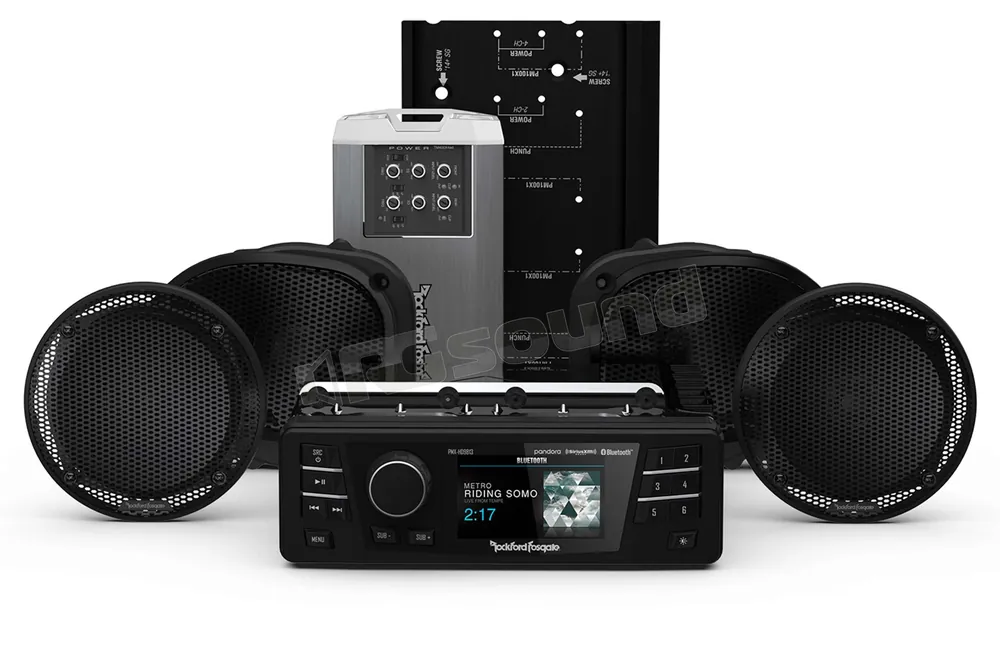 Rockford Fosgate HD9813RGU-STAGE2 Kit da 4 altoparlanti, sorgente, amp