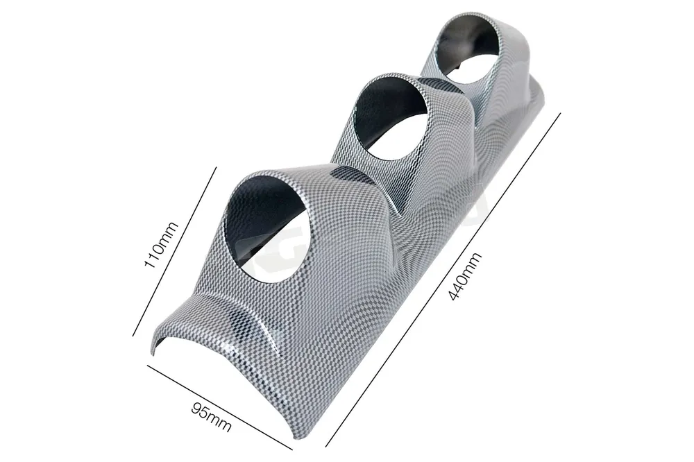 Simoni Racing PSR6C portastrumenti verticale a 3 fori 52 mm carbon loo