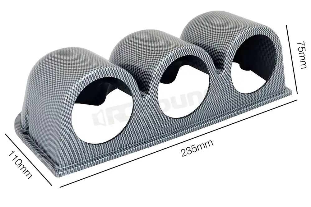 Simoni Racing PSR3C portastrumenti orizzontale a 3 fori 52 mm carbon l