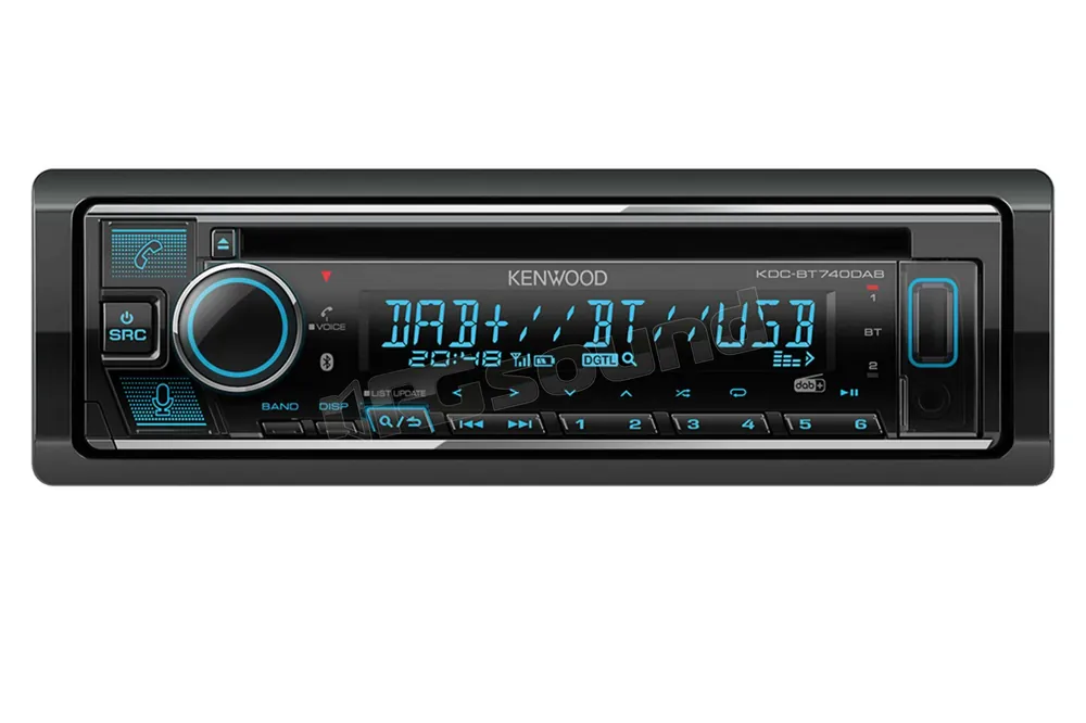 Kenwood KDC-BT740DAB Bluetooth, lettore CD, connessione diretta a Spot