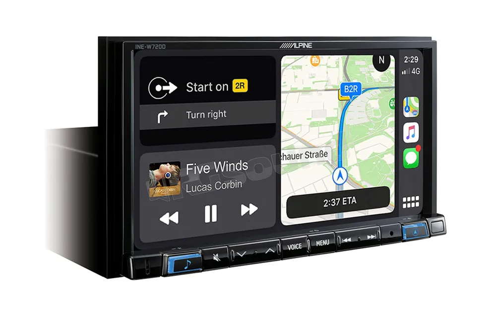 Alpine INE-W720SM-B monitor 7‘‘ e kit installazione con mascherina fin