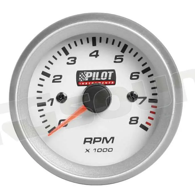 Pilot 10007 Quadrante biancoIlluminazione blueCornice alluminioVetr