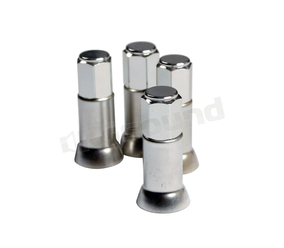 Pilot 02506 Set 4 tappi e 4 manicotti coprivalvola, in lega di allumin