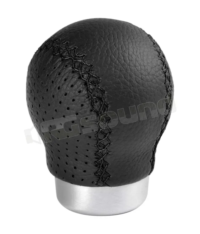 Pilot 00253 Pelle nera con cuciture nere e alluminio spazzolato Inte