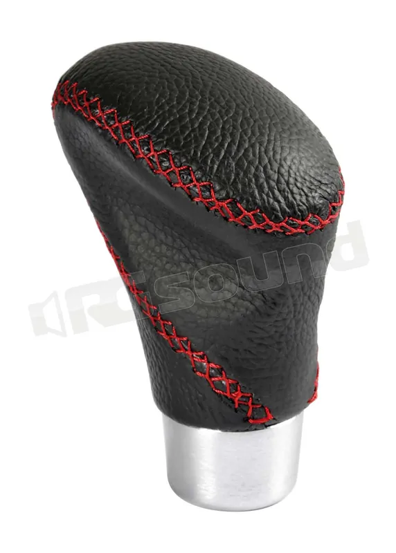 Pilot 00251 Pelle nera con cuciture rosse e alluminio spazzolato Int
