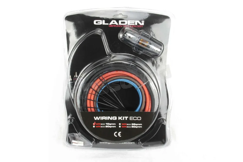 Gladen ECO WK 10 kit di cablaggi completo 8 AWG (10 mmq) Cablaggi e