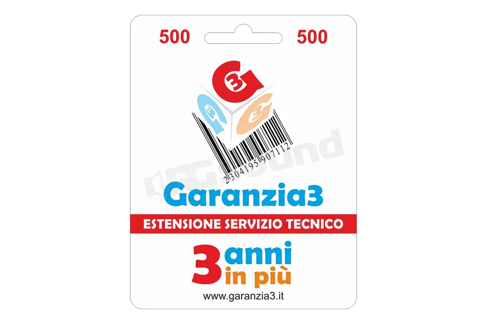 Garanzia 3 Garanzia 3 - 500 Estensione del Servizio Tecnico di 3 anni