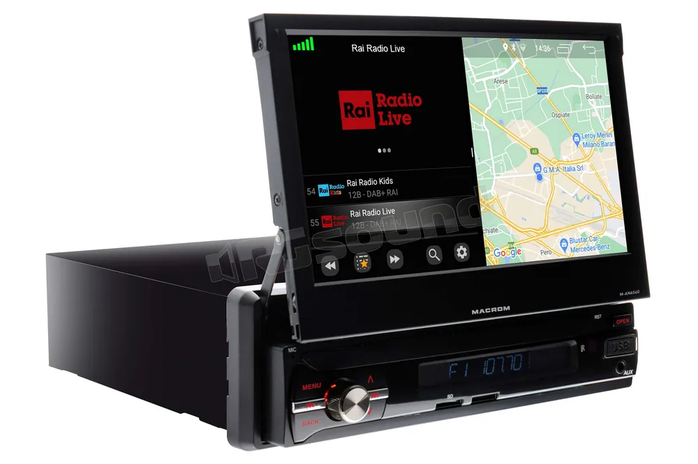 Macrom M-AN6560 monitor motorizzato con sistema operativo Android 10 e
