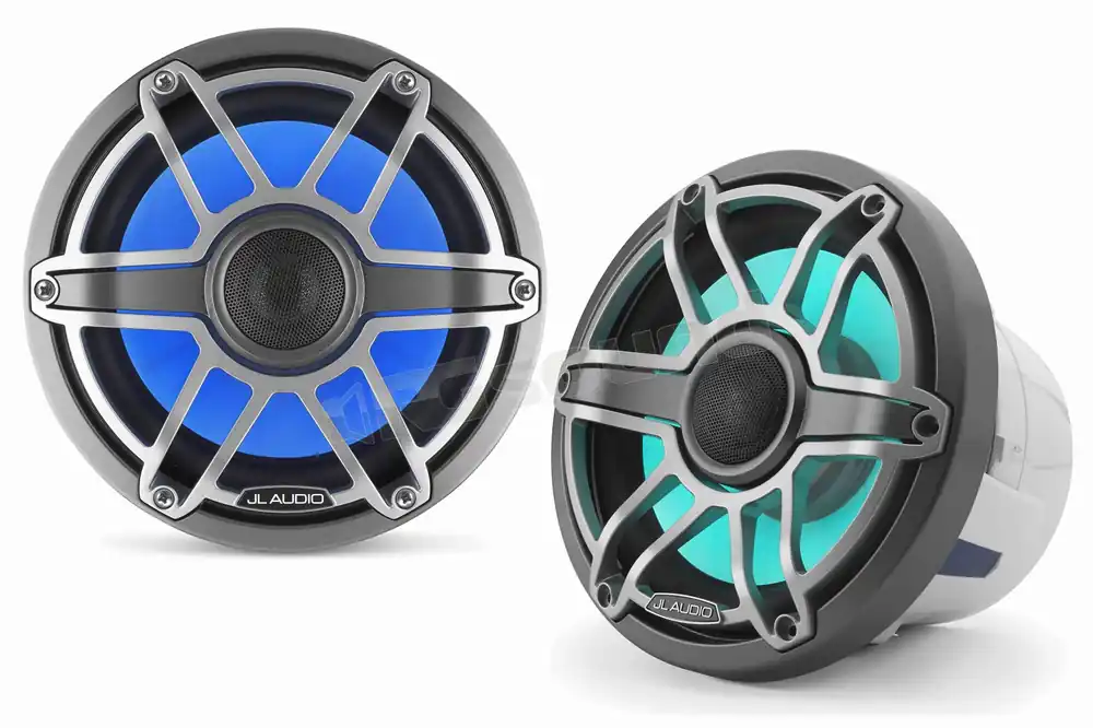 JL Audio M6-880X-S-GmTi-i coassiali 224mm finitura titanio, griglia sp