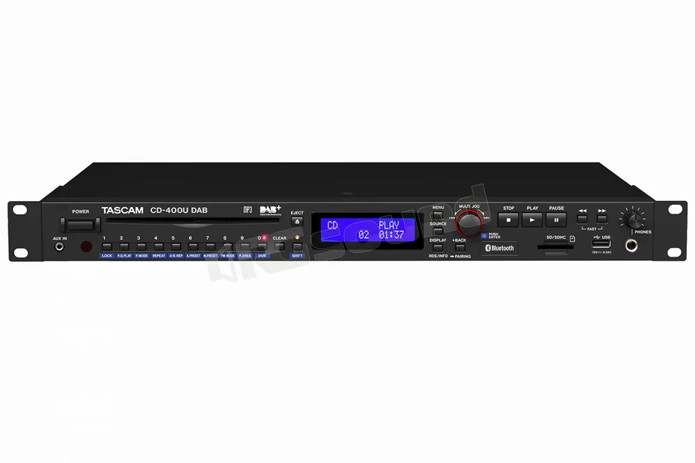 TASCAM CD-400U DAB lettore CD/SD/USB con Bluetooth e DAB+/FM Diffuso