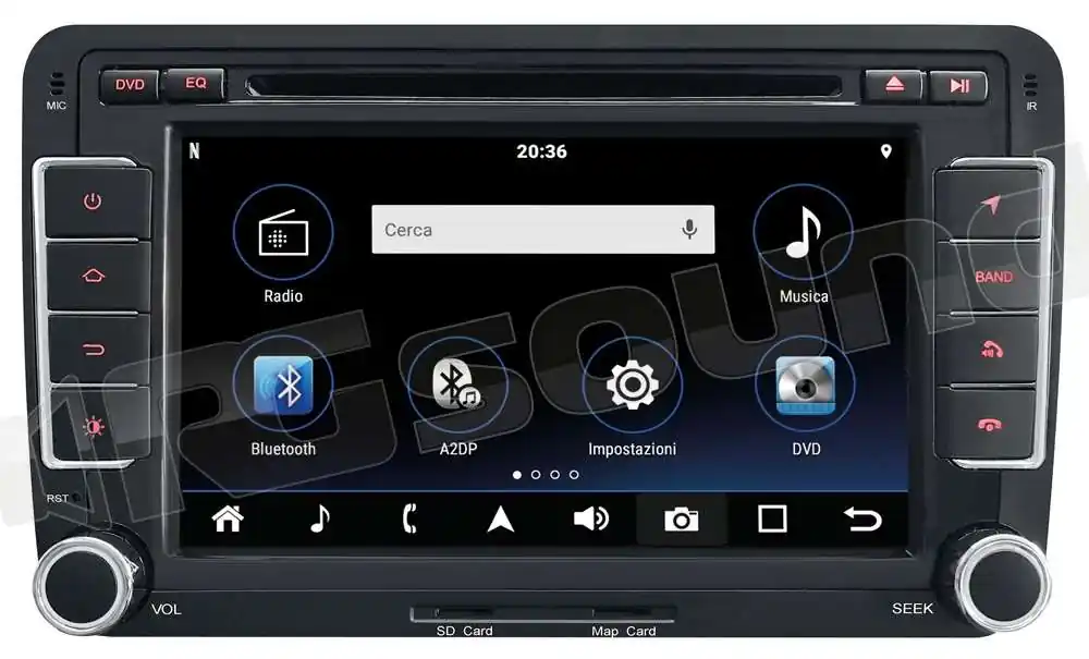 Phonocar VM117E sintolettore DVD 7‘‘ Android con navigazione Europa