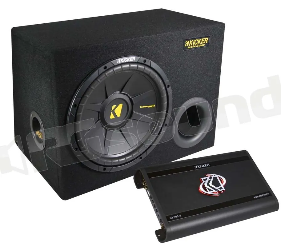 Kicker KPX500.2 sub amplificato 2 canali classe A/B 600W Subwoofer -