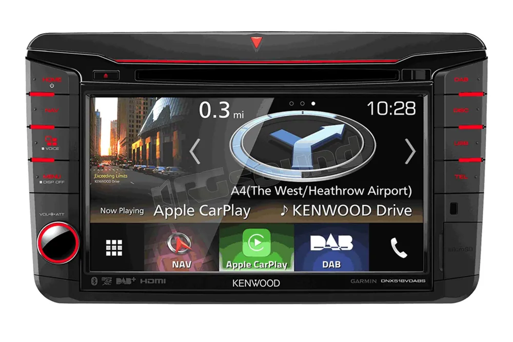 Kenwood DNX518VDABS navigatore per VW Skoda e Seat con Apple Car PLay