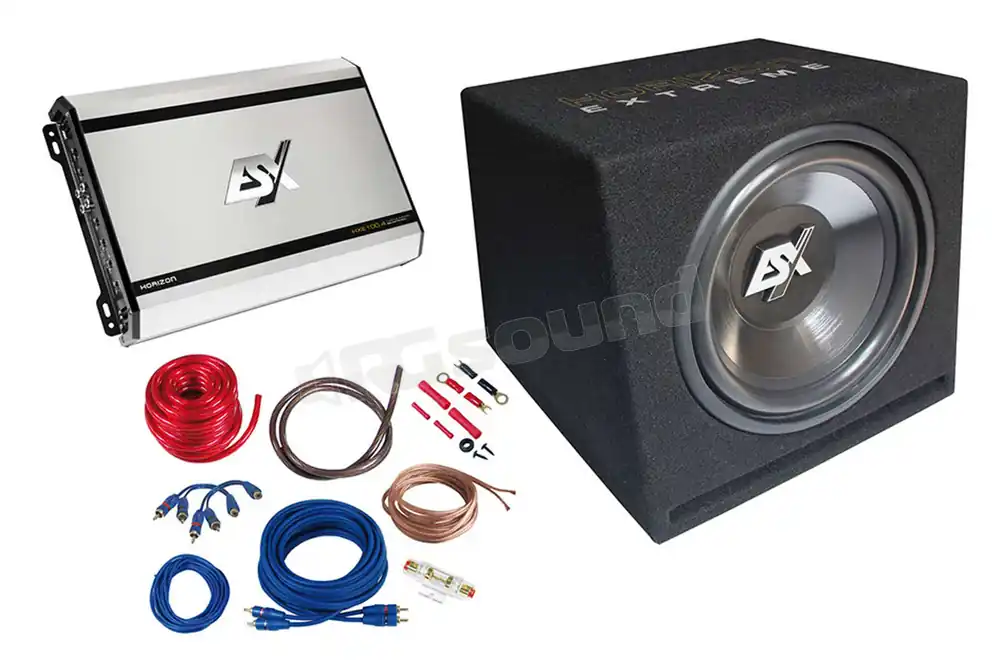 ESX HXP4 subwoofer 30 cm in cassa reflex con amplificatore a 4 canali