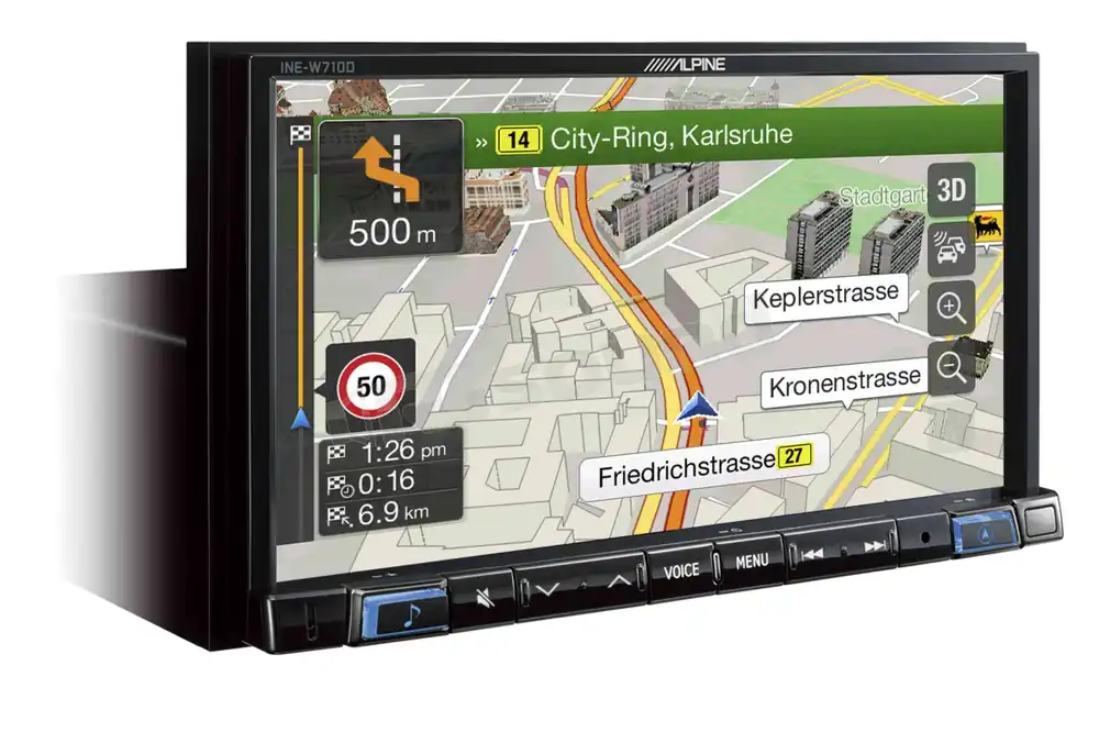 Alpine INE-W710D Apple Car Play + Android Auto Monitor auto 1 e 2 Di