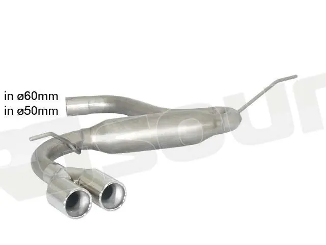 Ragazzon 50.0492.26 Posteriore inox con terminali rotondi 2x80 mm sfal