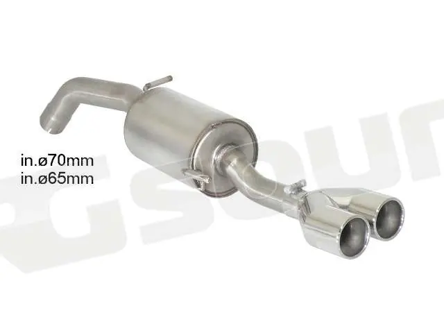 Ragazzon 50.0443.27 Posteriore inox con terminali rotondi 2x90 mm per