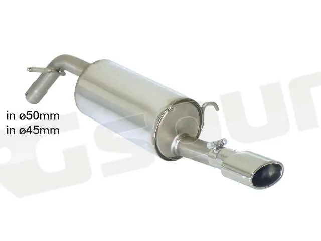 Ragazzon 50.0457.10 Posteriore inox con terminale ovale per Peugeot