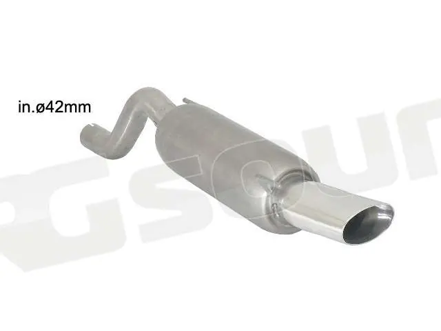 Ragazzon 10.0519.13 Posteriore inox con terminale ovale per Opel Mar