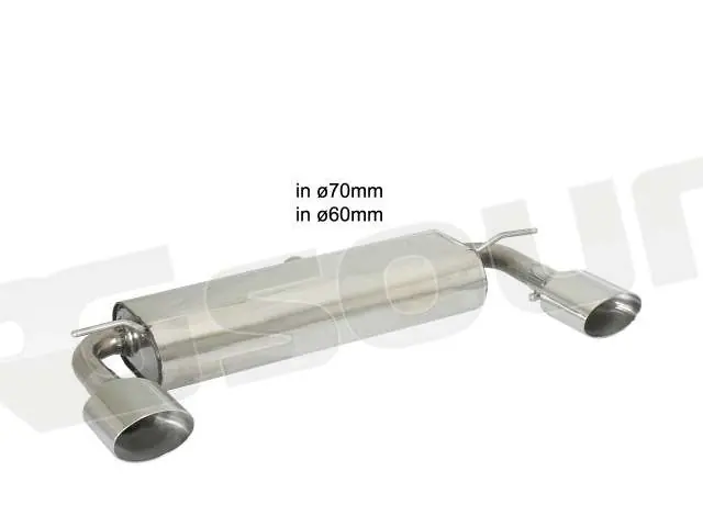Ragazzon 50.0397.12 Posteriore inox sdoppiato con terminali ovali per