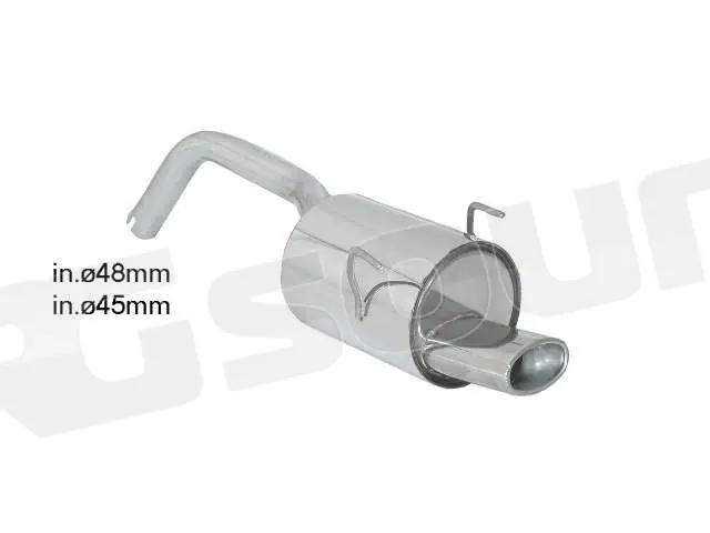 Ragazzon 58.0645.10 Posteriore inox con terminale ovale per Fiat Mar